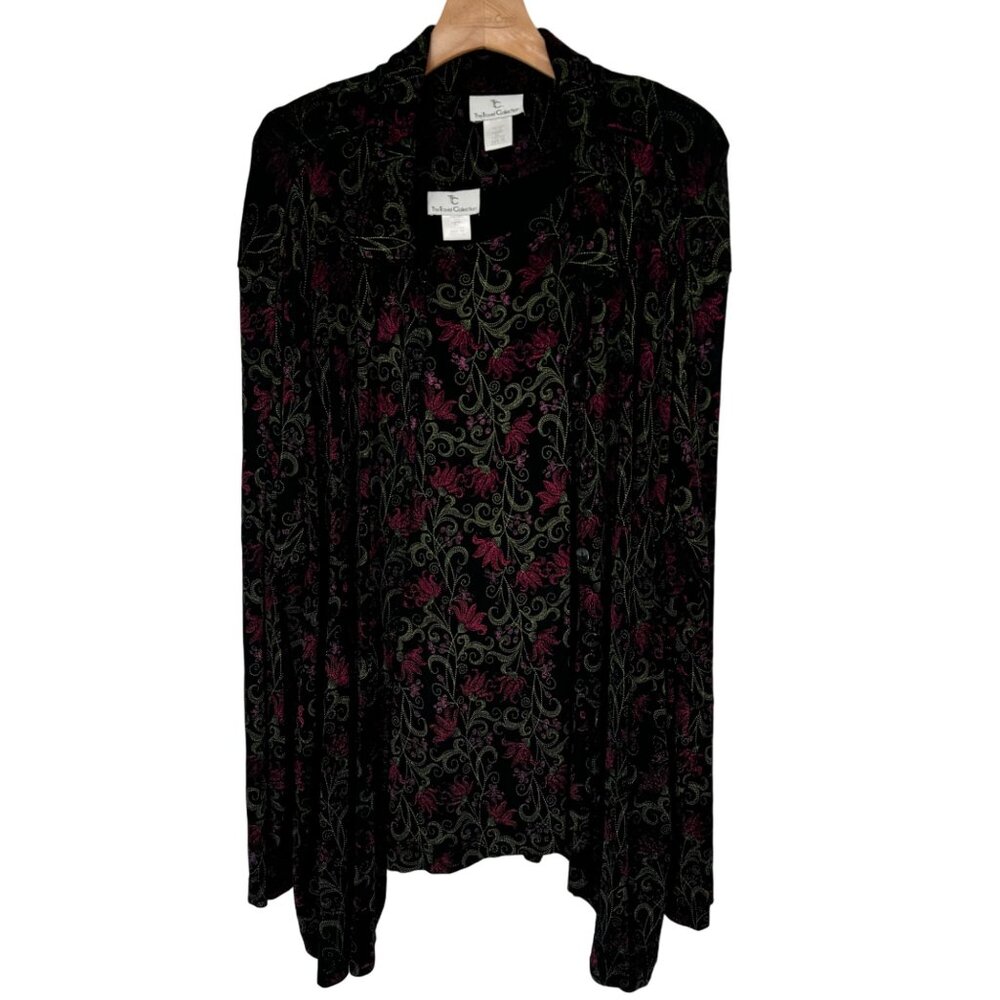 The Travel Collection 2pc set Jacket tank Size 3X plus Long Sleeve Women's